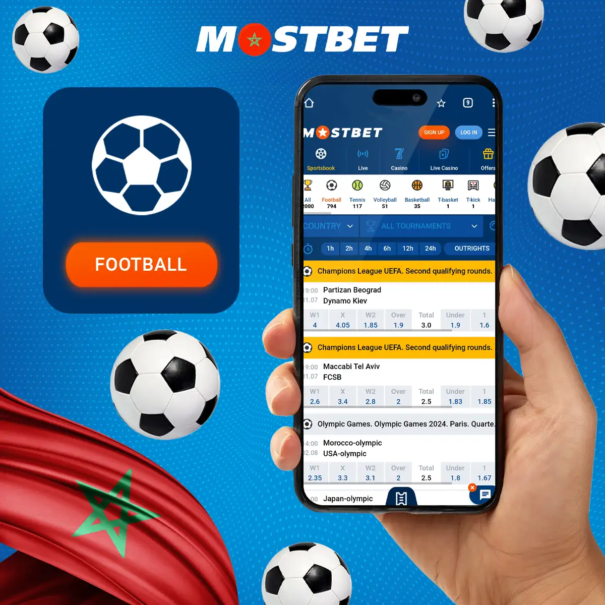 Parier sur le football chez Mostbet Morocco