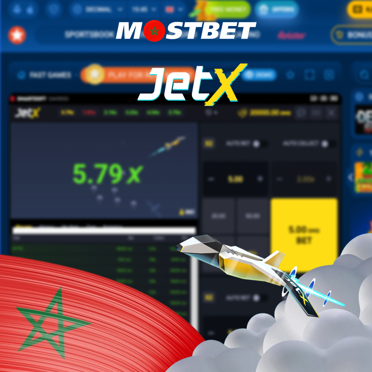 لعبة JetX - لعبة تحطم الطائرات الشهيرة في Mostbet المغرب