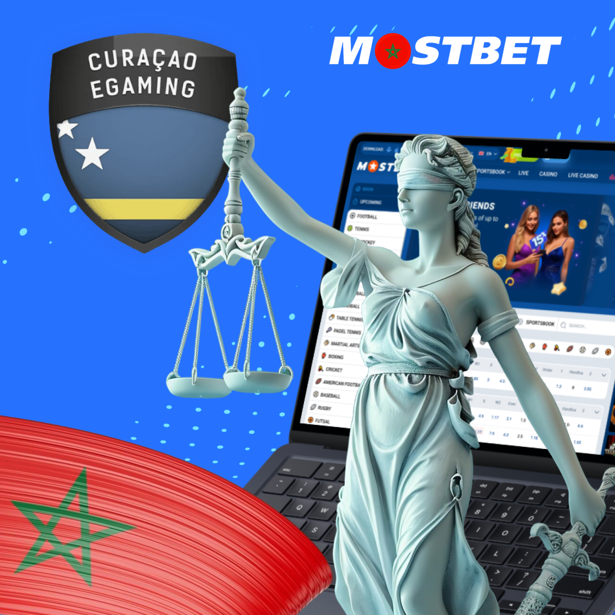 شرعية وترخيص موقع Mostbet في المغرب
