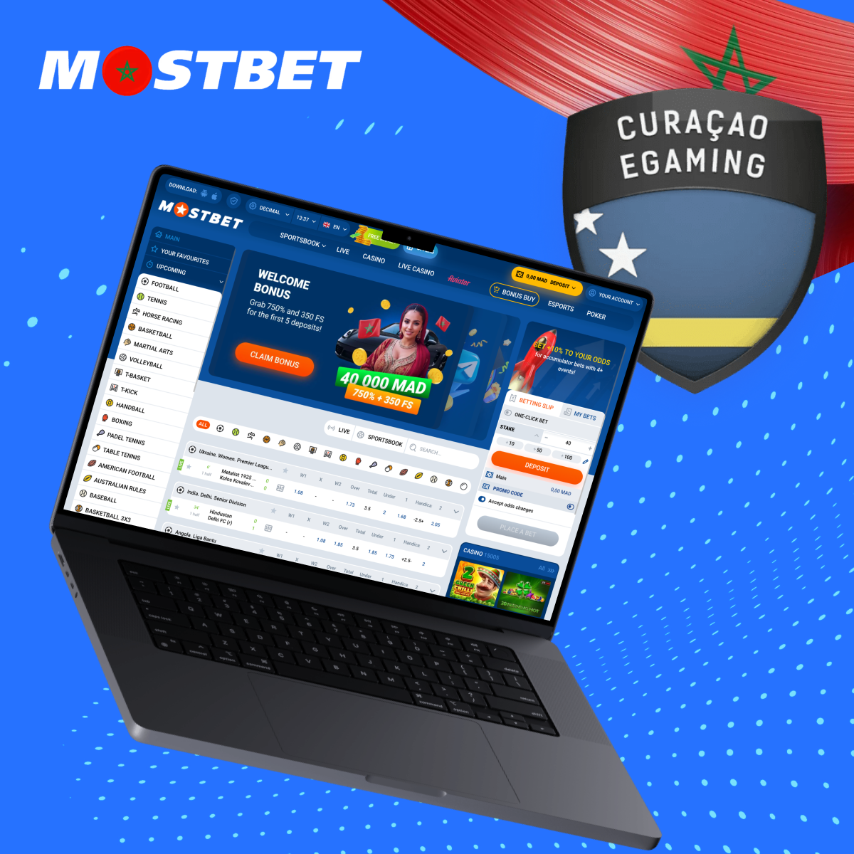 الترخيص والتنظيم: كازينو وموقع مراهنات رياضية Mostbet في المغرب