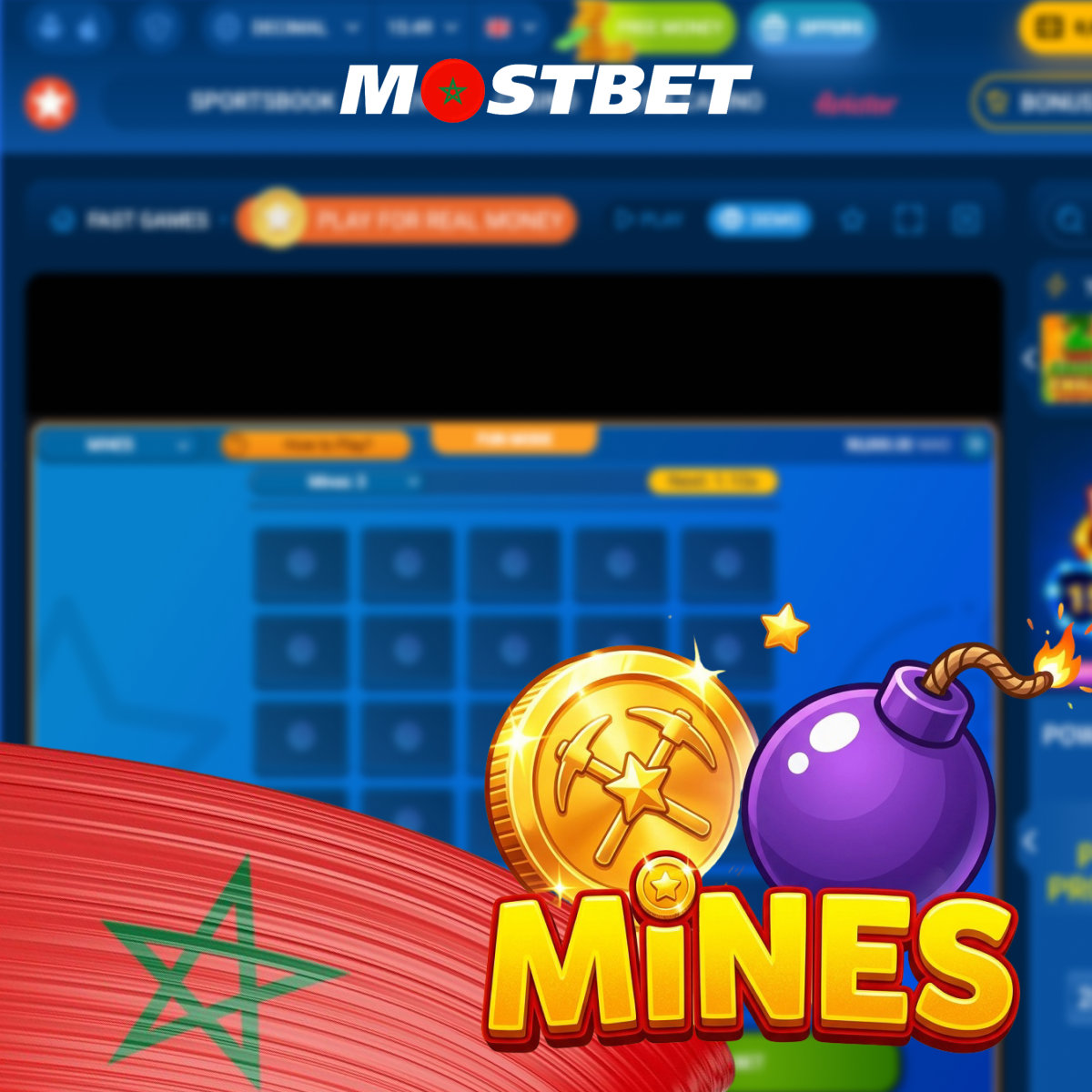لعبة الألغام - لعبة تصادم شهيرة من إنتاج شركة Spribe في Mostbet، المغرب