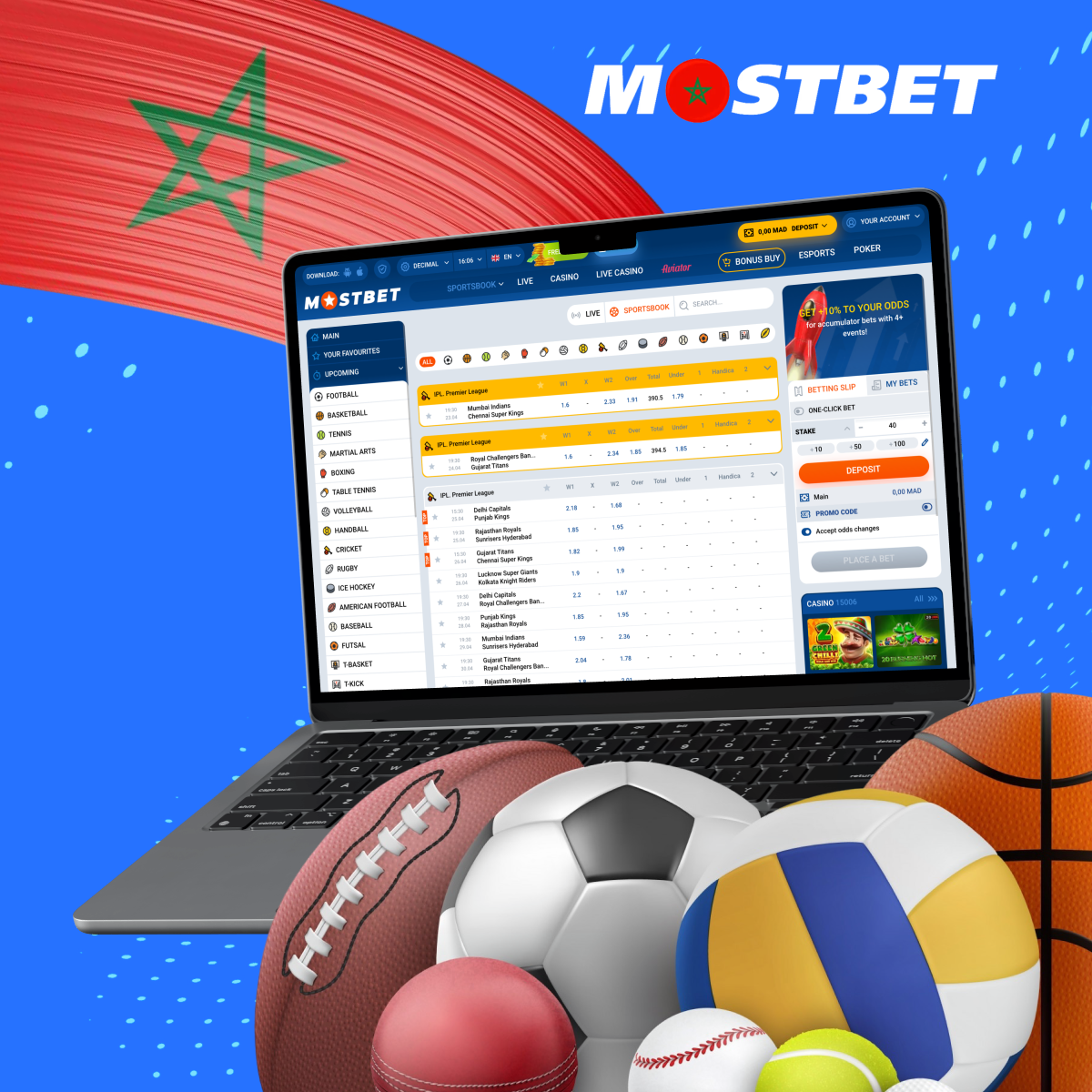 خيارات المراهنات الرياضية في Mostbet المغرب